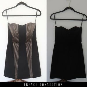 SOLD French Connection Black and Metallic Dress